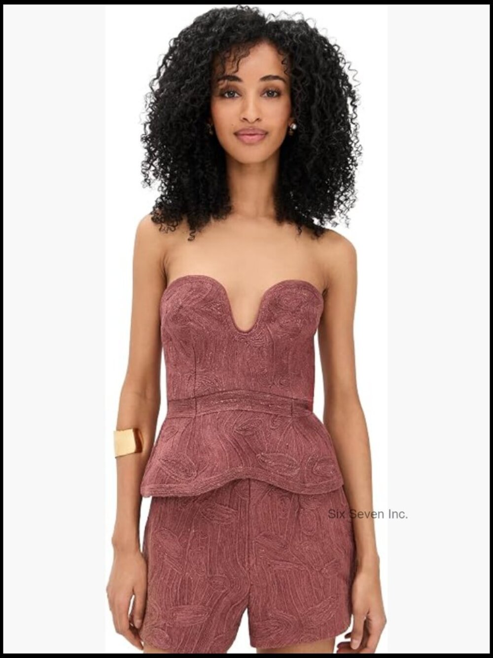 100% Cotton Strapless Bustier Top with Non-Slip Binding